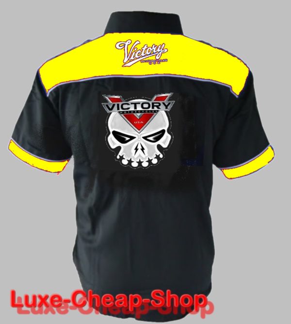 victory motorcircles shirt yelow