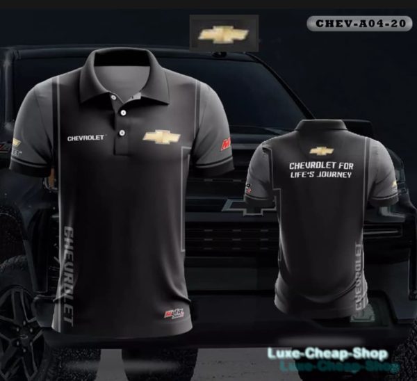 chevrolet polo shirt black